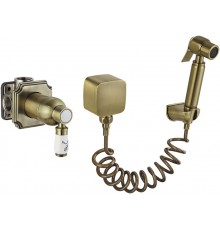 Смеситель встроен, 25 мм набор для гиг, душа 24C0784-BRONZ(SET-49) Elghansa