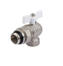 Кран шар. угловой   с полусгоном и доп. 1/2 (18/7)