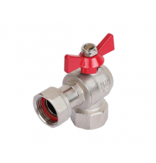 Кран шаровый с Накид. гайкой и внутр. резьбой 1/2  Угловой Тим (72/18)