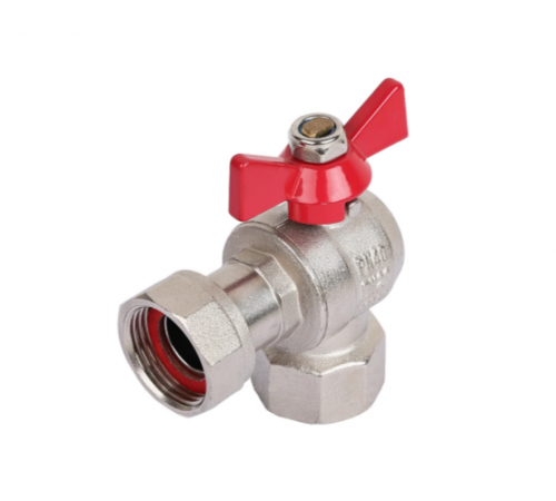 Кран шаровый с Накид. гайкой и внутр. резьбой 3/4  Угловой Тим (48/12)