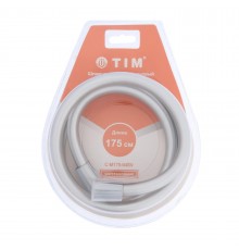 Шланг для душа  силик. мат. серебро 175 см Тим (40/1)