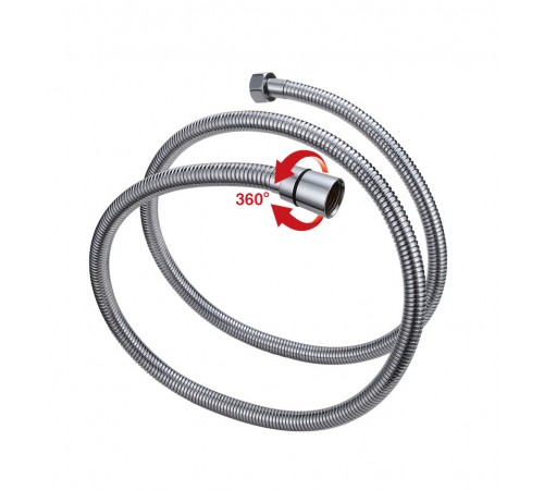 Шланг для душа 2м металл KERN (60/шт) Chrome