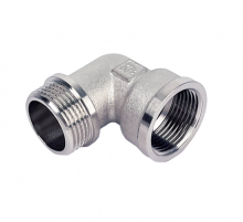 Уголок .    1/2 х 3/4  НР/ВР __"никель" (ZEISSLER) (100/10)