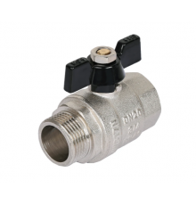 Кран шар. (а) 1/2 г/ш бабочка никель усиленный  TIM (100/25)