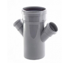 Крестовина  кан. одноплоск.    ПВХ 110х110х50х50   45 гр. Политэк (40/)