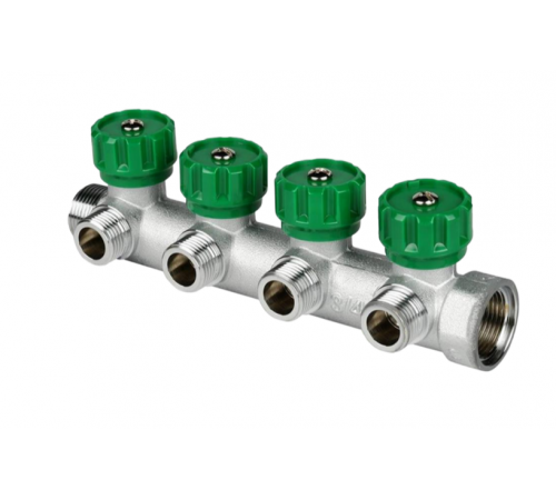 Коллектор 1/2 х 3/4 на  4 вых. FAP плоск  (25шт) по доступной цене.