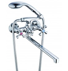 Смеситель для ванны плос. гусак 2-х руч QTZ 7-A856 G lauf