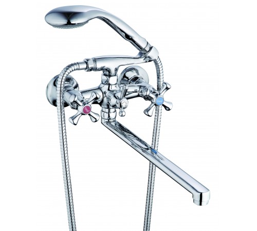 Смеситель для ванны плос. гусак 2-х руч QTZ 7-A856 G lauf