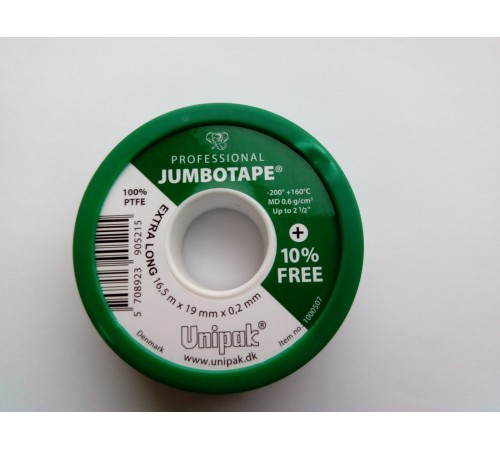 Фум лента  большая  16,5 m х 19mm x 0.2 mm UNIPACK (500/10)