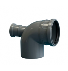 Отвод     ПВХ  110   90гр  с вых на 50 фронт. (задний) Политэк (35/шт)