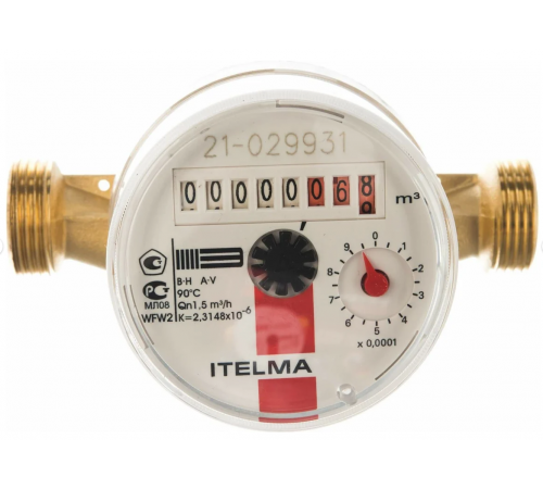 Счетчик для воды универс. 1/2 Ителма (110мм) (24/шт)