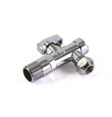 Кран угловой  1/2 х 3/8 ХРОМ.  TIM (60/1)