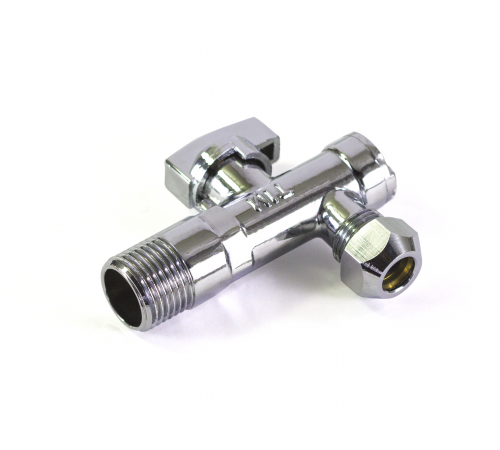 Кран угловой  1/2 х 3/8 ХРОМ.  TIM (60/1)