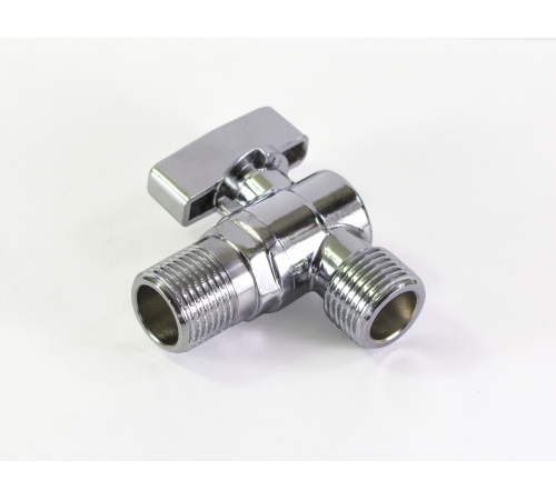 Кран угловой  1/2 х 3/4 ХРОМ для стир/маш.  TIM (60/1)