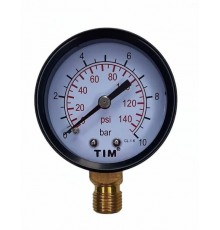 Манометр с (рад.) нижним подключ. 6 бар TIM (60/шт) вертикальный
