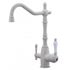 Смеситель для кухни  2038 granit(бел. руч)  Kern (8/шт)