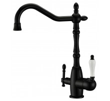 Смеситель для кухни 2038-Black (бел. руч) Kern (8/шт)