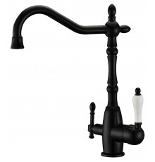 Смеситель для кухни 2038-Black (бел. руч) Kern (8/шт)