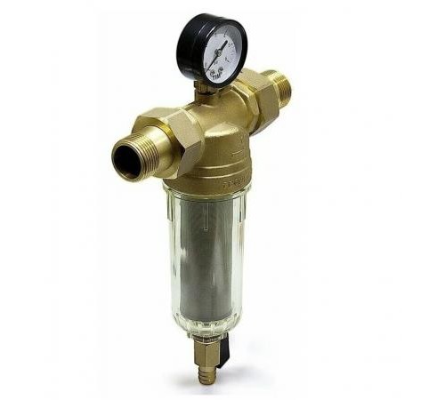 Фильтр с манометром  3/4 для х/в стекло TIM (10/шт)
