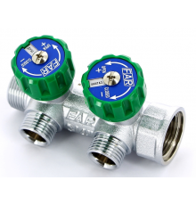 Коллектор 1/2 х 3/4 на 2 вых. FAR евроконус    ОРИГ.