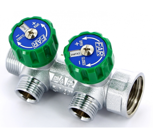 Коллектор 1" х 3/4 на 2 вых. FAR    ОРИГ.