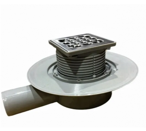 Трап для душевой с сухим затвором угловой  10*10см Тим (4/1)