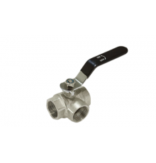 Кран ТРЕХХОДОВОЙ  1 длин рычаг никель  TIM (16/2)