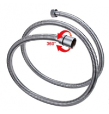 Шланг для душа 1,5 металл.  K E R N ( У Ч) (60/шт) ст. арт. 900115 Chrome