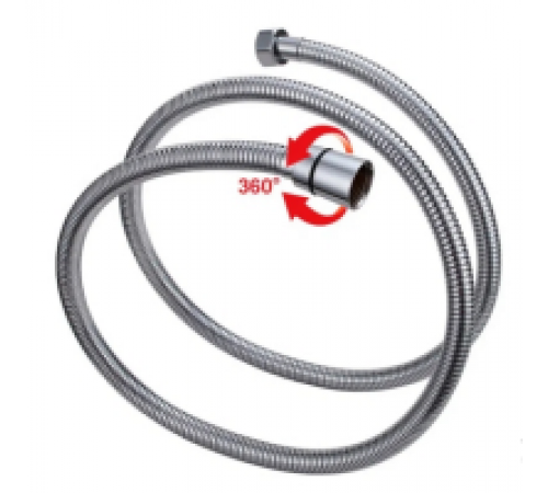 Шланг для душа 1,5 металл.  K E R N ( У Ч) (60/шт) ст. арт. 900115 Chrome