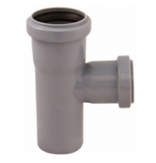 Тройник  ПВХ    50х40    90гр  Политэк (80/шт)