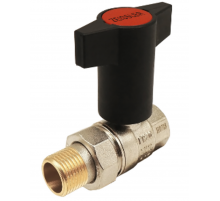 Кран шаровой с американкой  маховик пластмассовый 1 нр-вр (40/5)