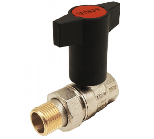 Кран шаровой с американкой  маховик пластмассовый 1 нр-вр (40/5)