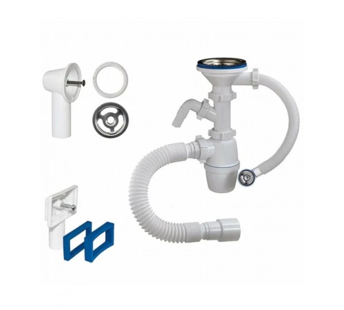 Сифон 3 1/2  с 1 носиком . гиб. тр.  и УНИВЕРСАЛ.. перел. ОРИО  Б-4511 (22/шт)