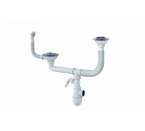B730VP - сифон для двойной мойки универсальный