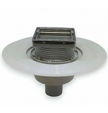 Трап для душа под плитку 10x10 вертикальный сухим затвором и гидрозатвором.Zeissler (4/1)