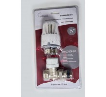 Вентиль с термоголовкой 1/2 прямой new одинарный  RVKD206.02  (30/шт)