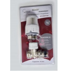 Вентиль с термоголовкой 1/2 прямой new одинарный  RVKD206.02  (30/шт)