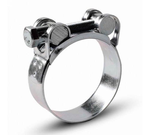 Хомут усиленный одноболтовый оцинкованная сталь.104-112 мм (50/10)