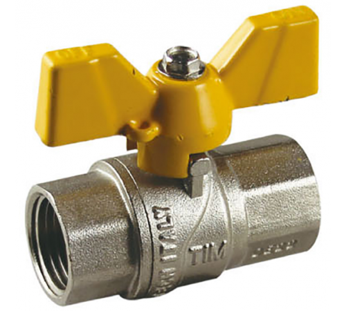 Кран шар. для Газа 1/2 г/г бабочка TIM (60/15)