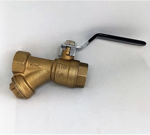 Кран с фильтром  лат. Ф 1/2 руч TIM (60/15)