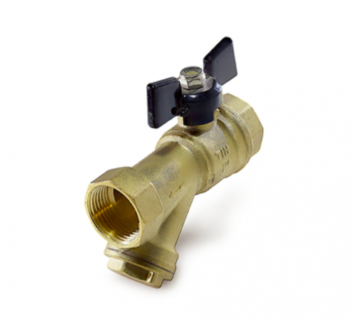 Кран с фильтром  лат. Ф 1" TIM (32/8)