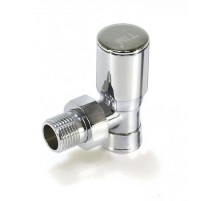 Вентиль рад.регулировочный угловой 1/2  хром. с седельным затвором TIM (60/6)