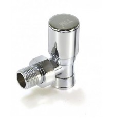 Вентиль рад.регулировочный угловой 1/2  хром. с седельным затвором TIM (60/6)