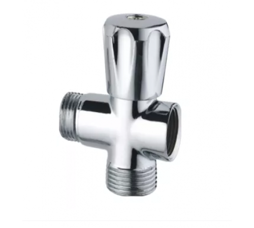 Вентиль-тройник бытовой 1/2" *3/4" * 1/2" (хром) Тим (50/1)