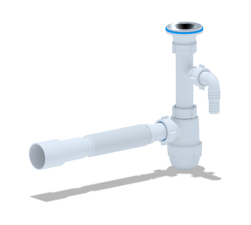 Сифон Ани 1 1/4 х 32  Юнг с носиком+ гофрой 32*40/50 Ани   (15/шт)