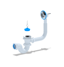 Сифон Ани  для ванны круглый перелив+выпуск Е150 (35/шт)