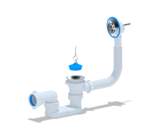 Сифон Aни для ванны с выпуском плоск  E050  (35/шт)