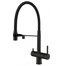 Смеситель для кухни  под фильтр (черный) 2074 black Kern (6/шт)