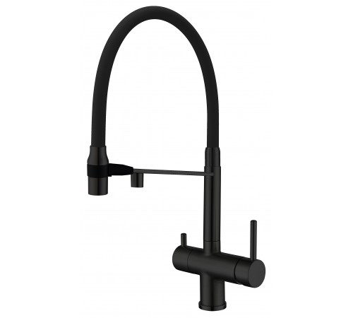 Смеситель для кухни  под фильтр (черный) 2074 black Kern (6/шт)