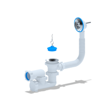 Сифон Aни для ванны квад. с перел. E250  (35/шт)